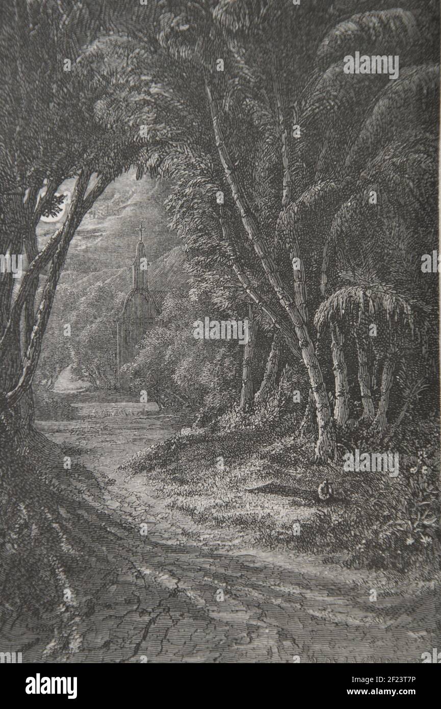 bernardin de saint pierre, paul et virginie dessins par de la charlerie,editeur lemerre 1783 Stockfoto