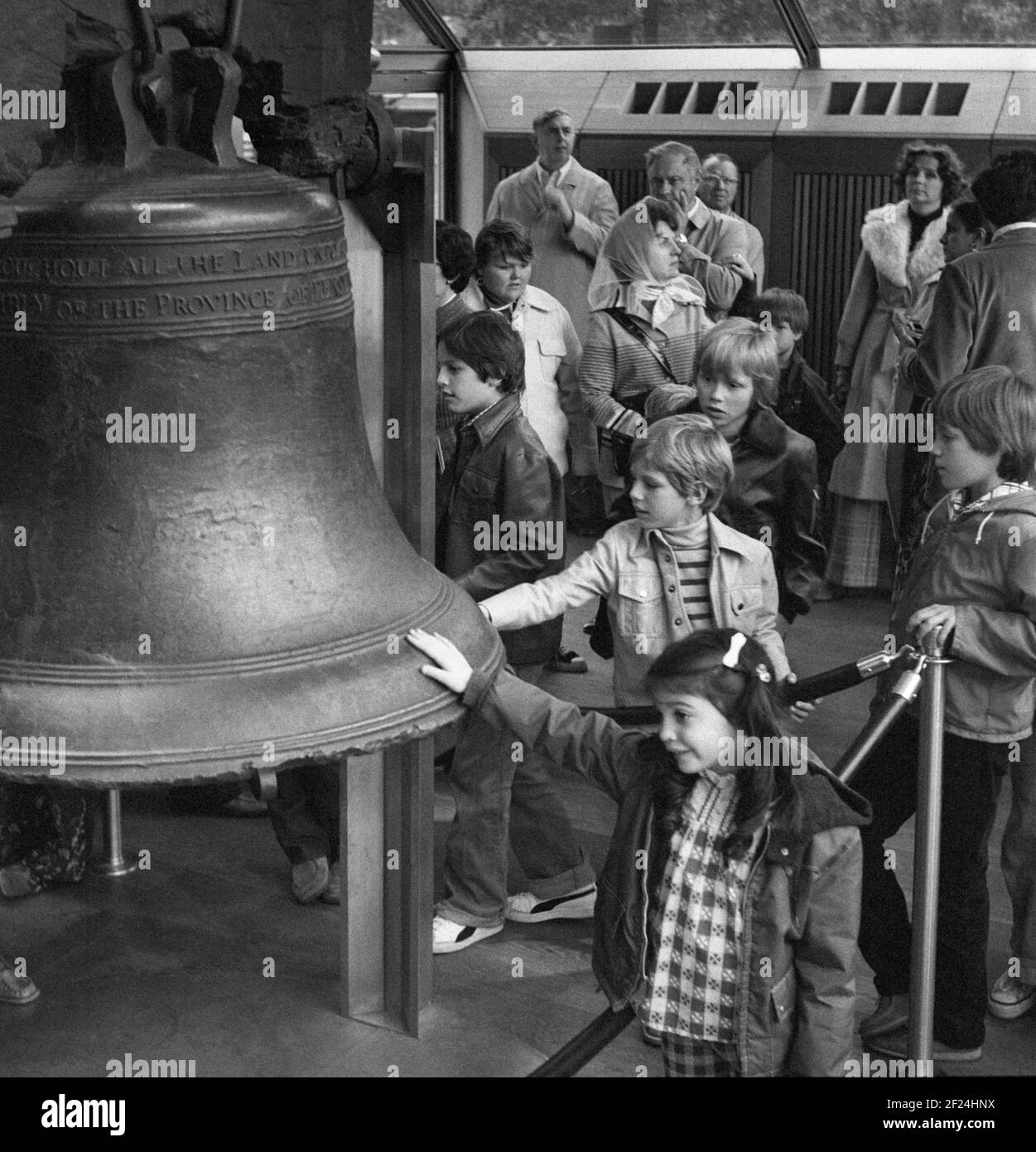 Liberty Bell im Independence Hall National Historic Park. Philadelphia, USA, 1976 Stockfoto