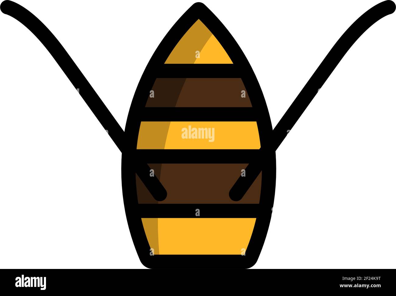 Symbol Für Das Paddelboot. Bearbeitbare Kontur Mit Farbfülldesign. Vektorgrafik. Stock Vektor