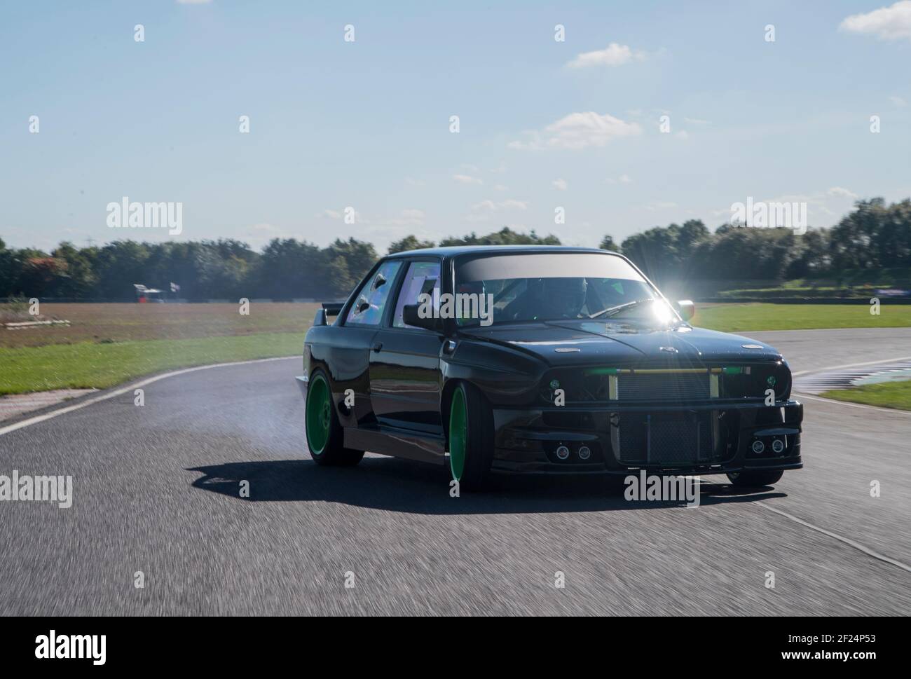 Driftcar der BMW E30 3 Serie Stockfoto