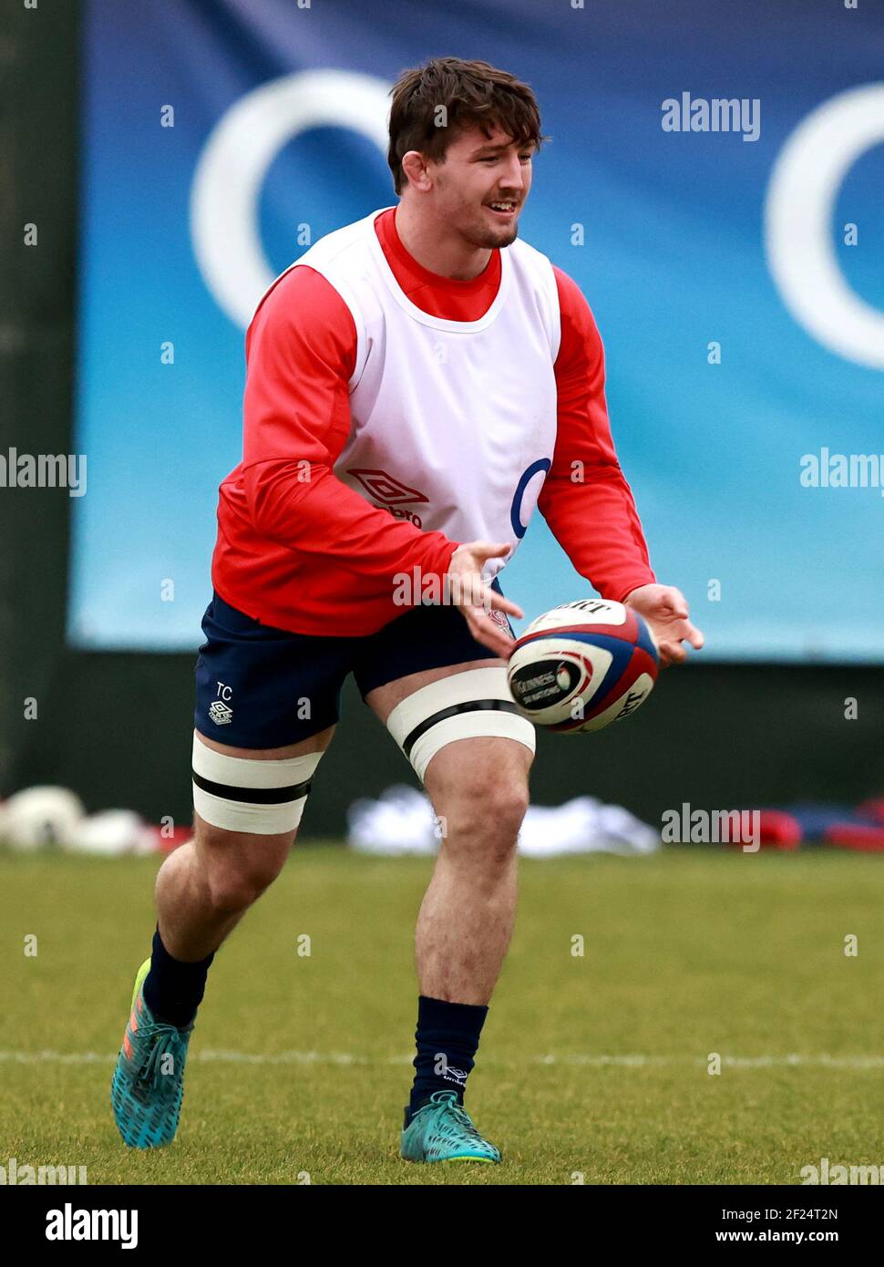 Englands Tom Curry während einer Trainingseinheit im Lensbury Hotel, Teddington. Bilddatum: Mittwoch, 10. März 2021. Stockfoto