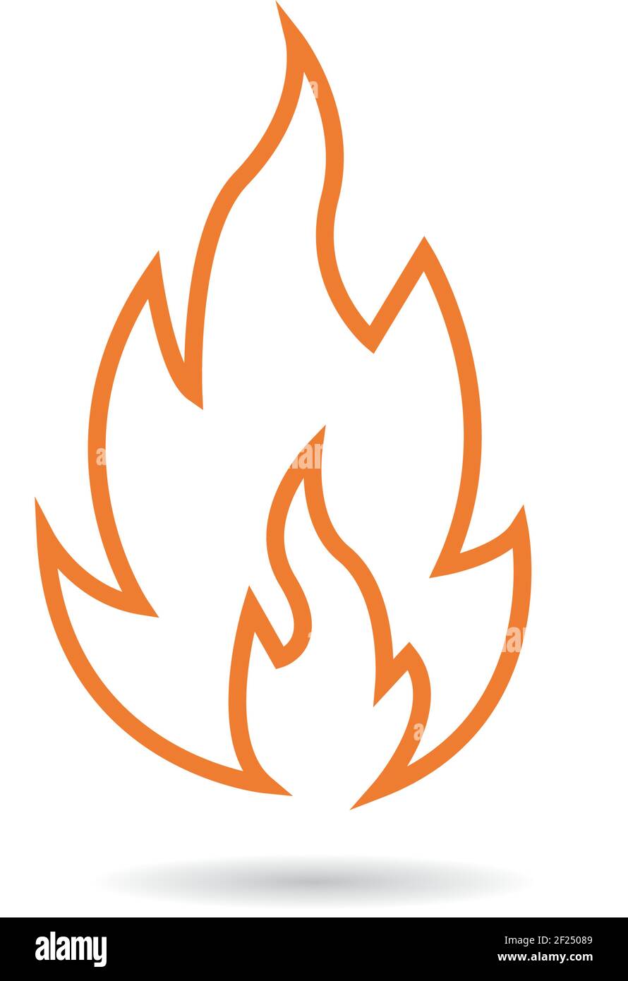 Feuer Flamme Logo Symbol Vektor Illustration Design Vorlage  Stock-Vektorgrafik - Alamy