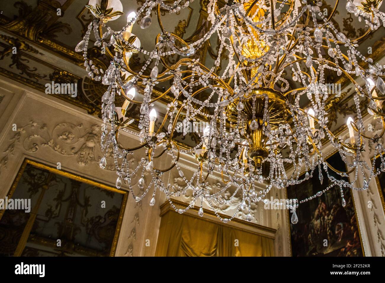 Interieur eines barocken Hauses in Genua Ligury Italien Stockfoto