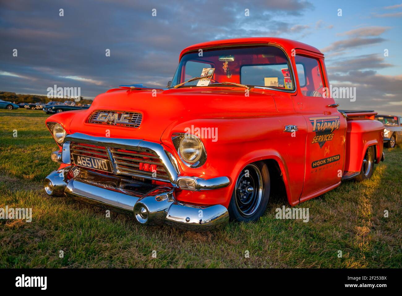 Old American Pickup Truck parkte in Goodwood Stockfoto