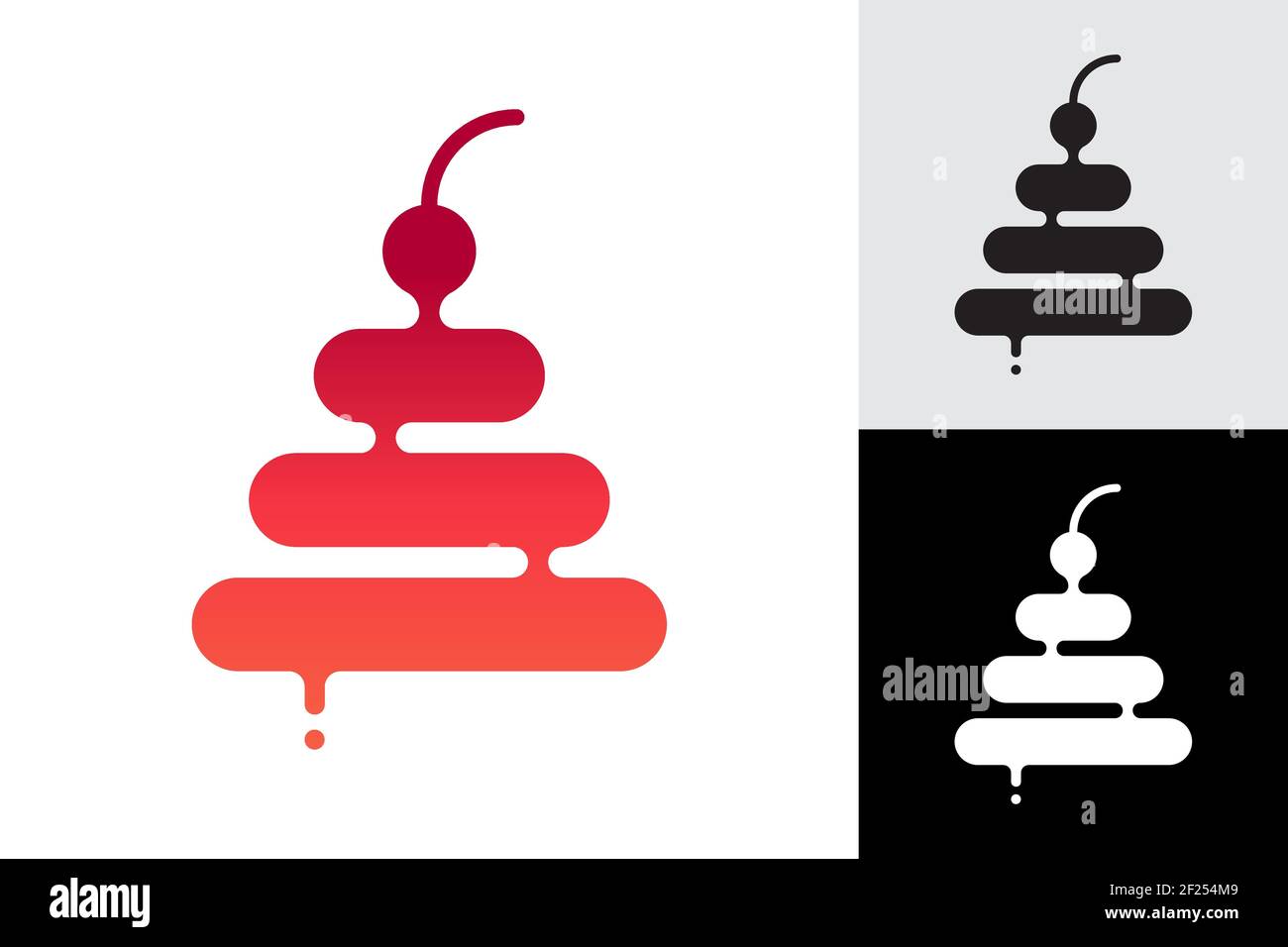 Abstraktes Element oder Logo im minimalistischen Stil Stock Vektor