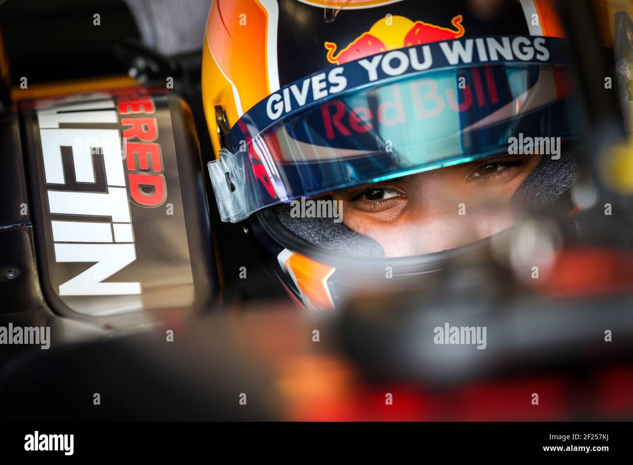 Daruvala Johan (ind), Carlin, Dallara F2, Portrait während des Vorsaison-Tests der FIA Formel 2 2021 vom 8. Bis 10. März 2021 auf dem Bahrain International Circuit, in Sakhir, Bahrain - Foto Sebastiaan Rozendaal / Dutch Photo Agency / DPPI / LiveMedia Stockfoto