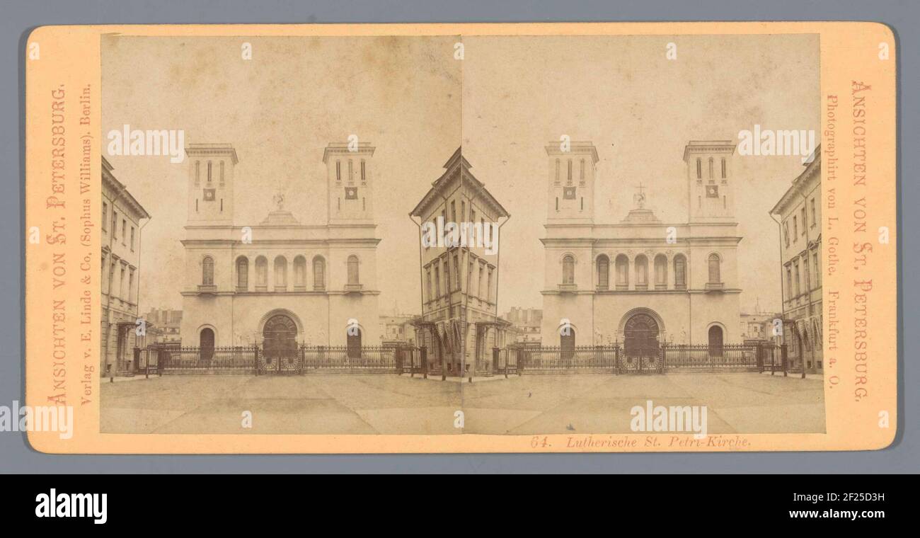 Ansicht der lutherischen Petrus-und-Pauluskerk in St. Petersburg; Lutherische St. Petri-Kirche ... Stockfoto