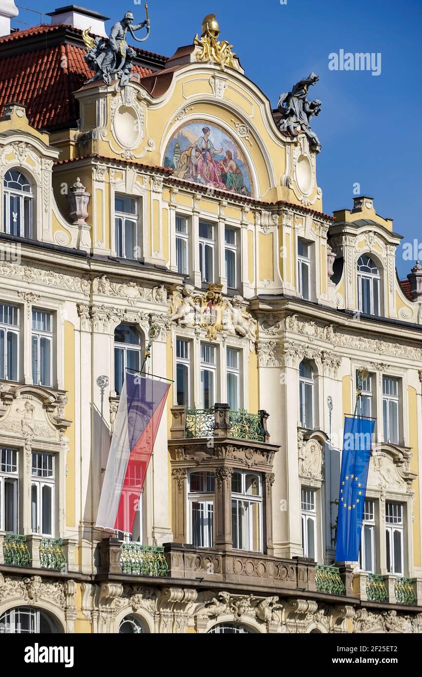 Ministerium für lokale Entwicklung Gebäude im Jugendstil in Prag Stockfoto