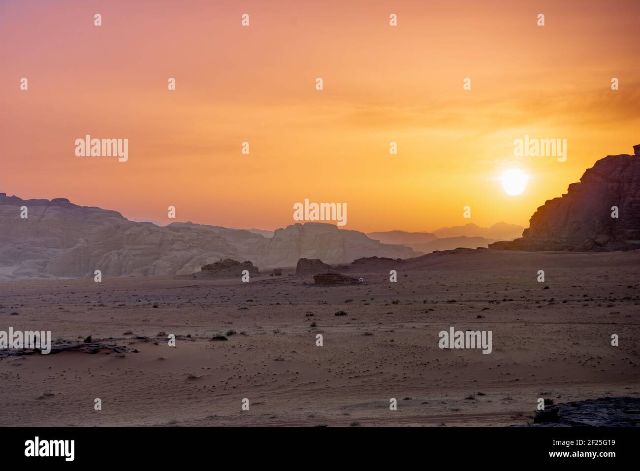 Der Wüste Wadi Rum in Jordanien Stockfoto