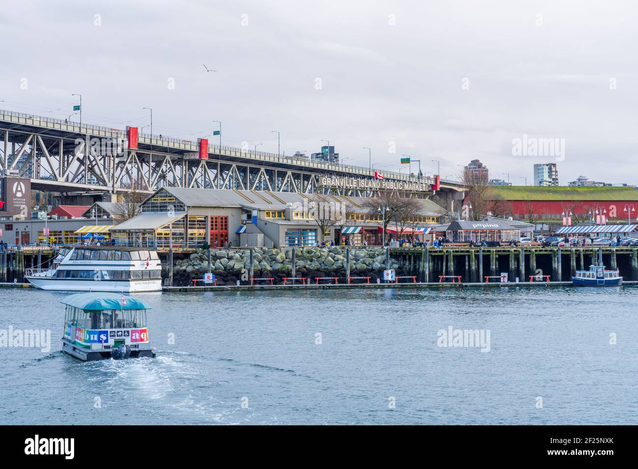 Granville Island Public Market. Vancouver Marina. Stockfoto