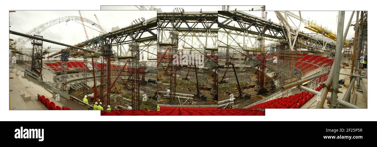 Das neue Wembley-Stadion im Baustadium David Sandison 14/10/2005 Stockfoto