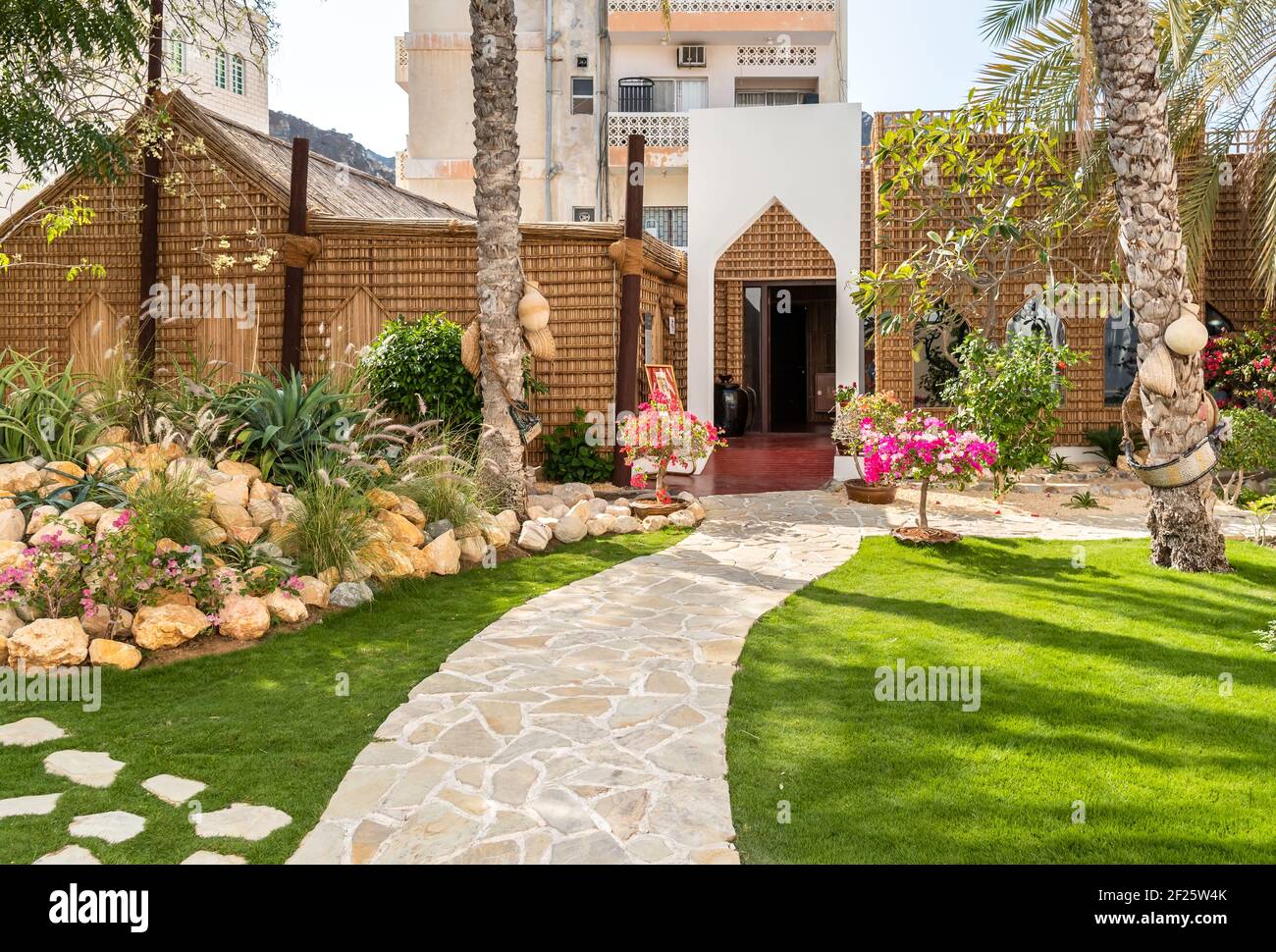 Garten des Bait Al Zubair Museums im alten Maskat sultanat Oman Stockfoto