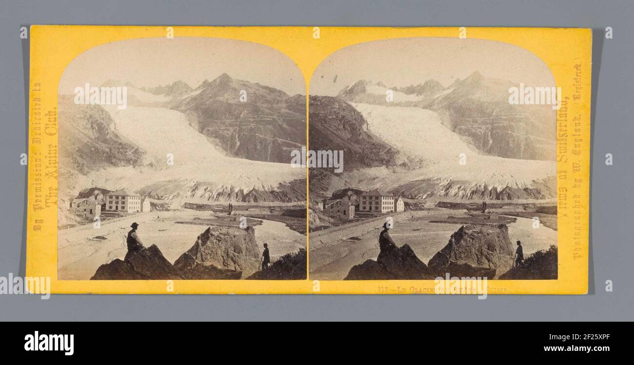 Blick auf den Rhonegletscher; La Glacier du Rhône. Schweiz ... Stockfoto