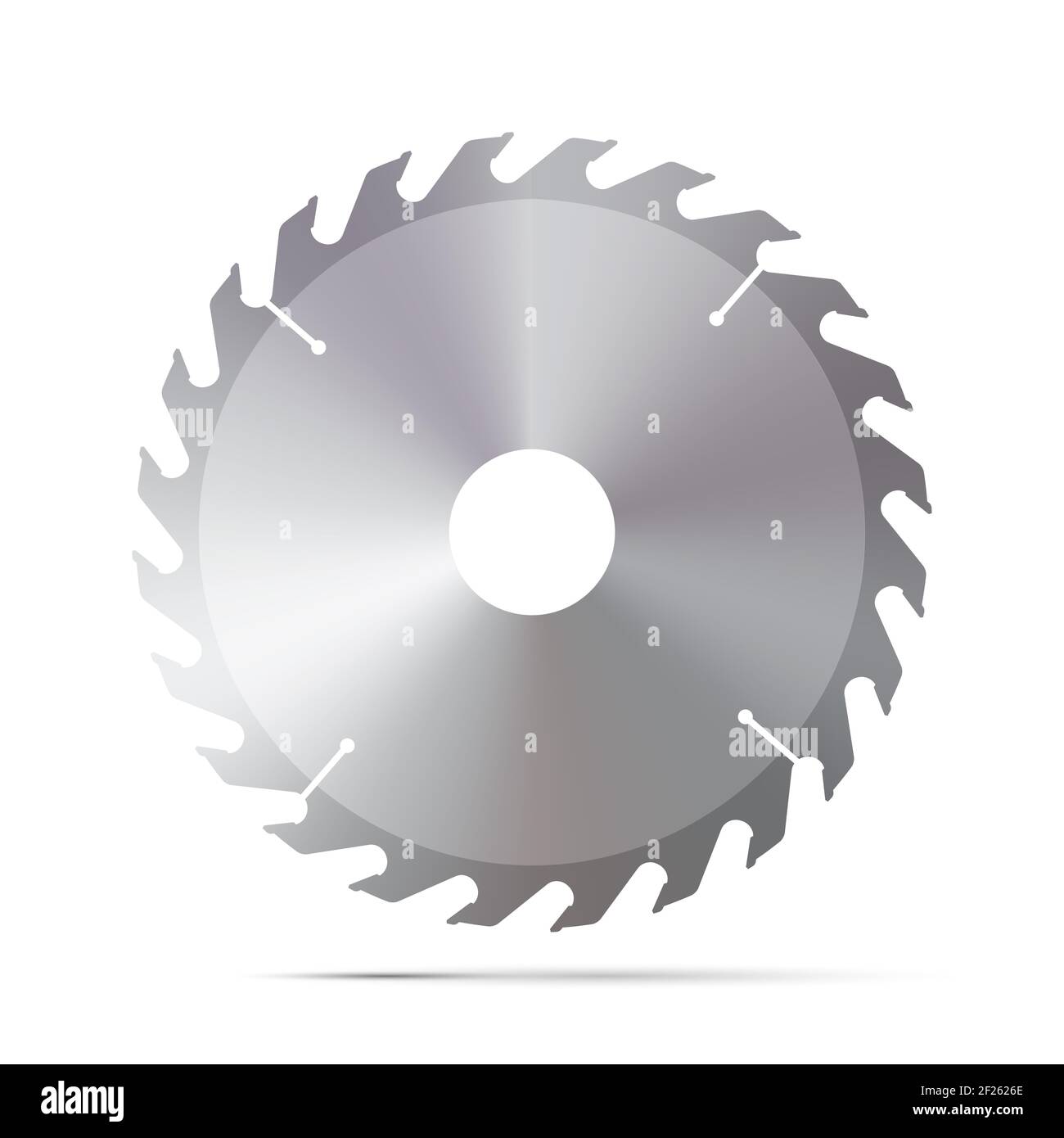 Eine Kreissäge. 3D Abbildung isoliert auf weiß. Stockfoto