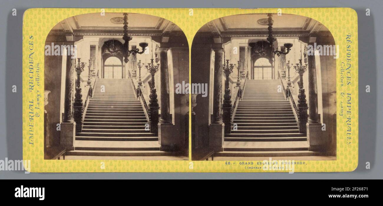 Treppenhaus des Schlosses von Saint-Cloud; Grand Escalier d'Honneur; Kaiserliche Residenzen .. Stockfoto