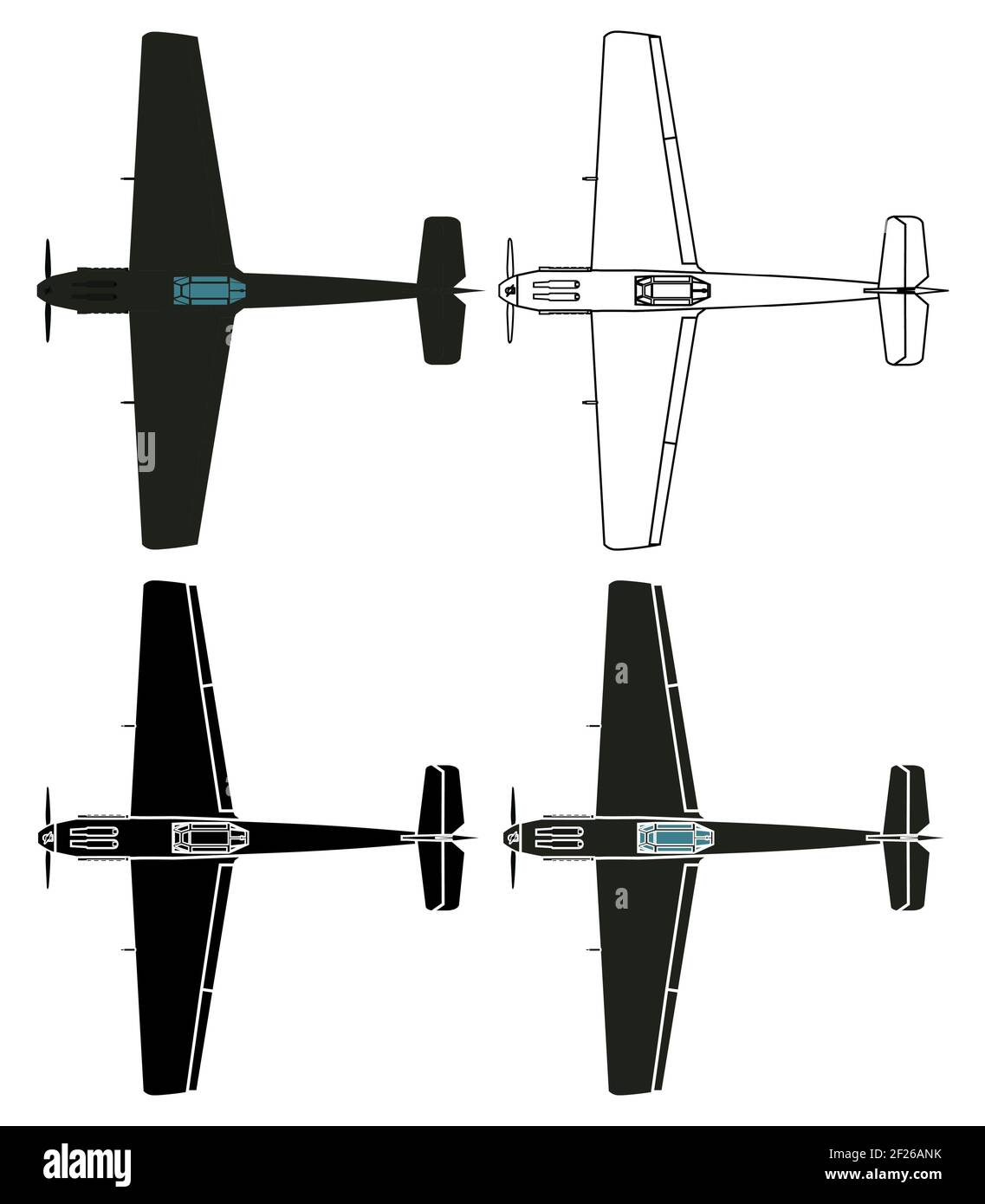 Me 109 in Draufsicht Stock Vektor
