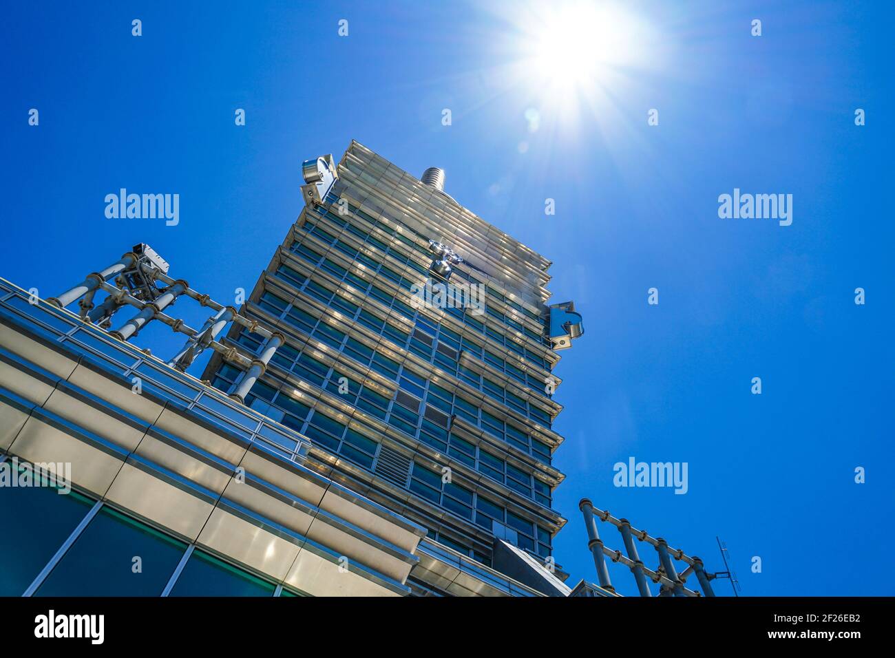 Taipei 101 und das schöne Wetter am Himmel (Taipei, Taiwan) Stockfoto