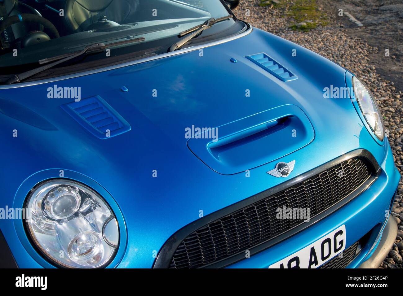 Modifiziertes R56 Mini Cooper S kompaktes britisches Heißluke-Auto Stockfoto