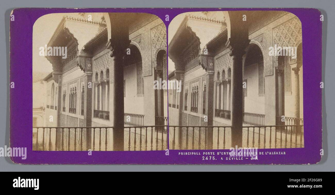 Blick auf den Haupteingang des Alcazar in Sevilla; Principal Porte d'Entrance au palais de l'Alcazar a séville .. Stockfoto