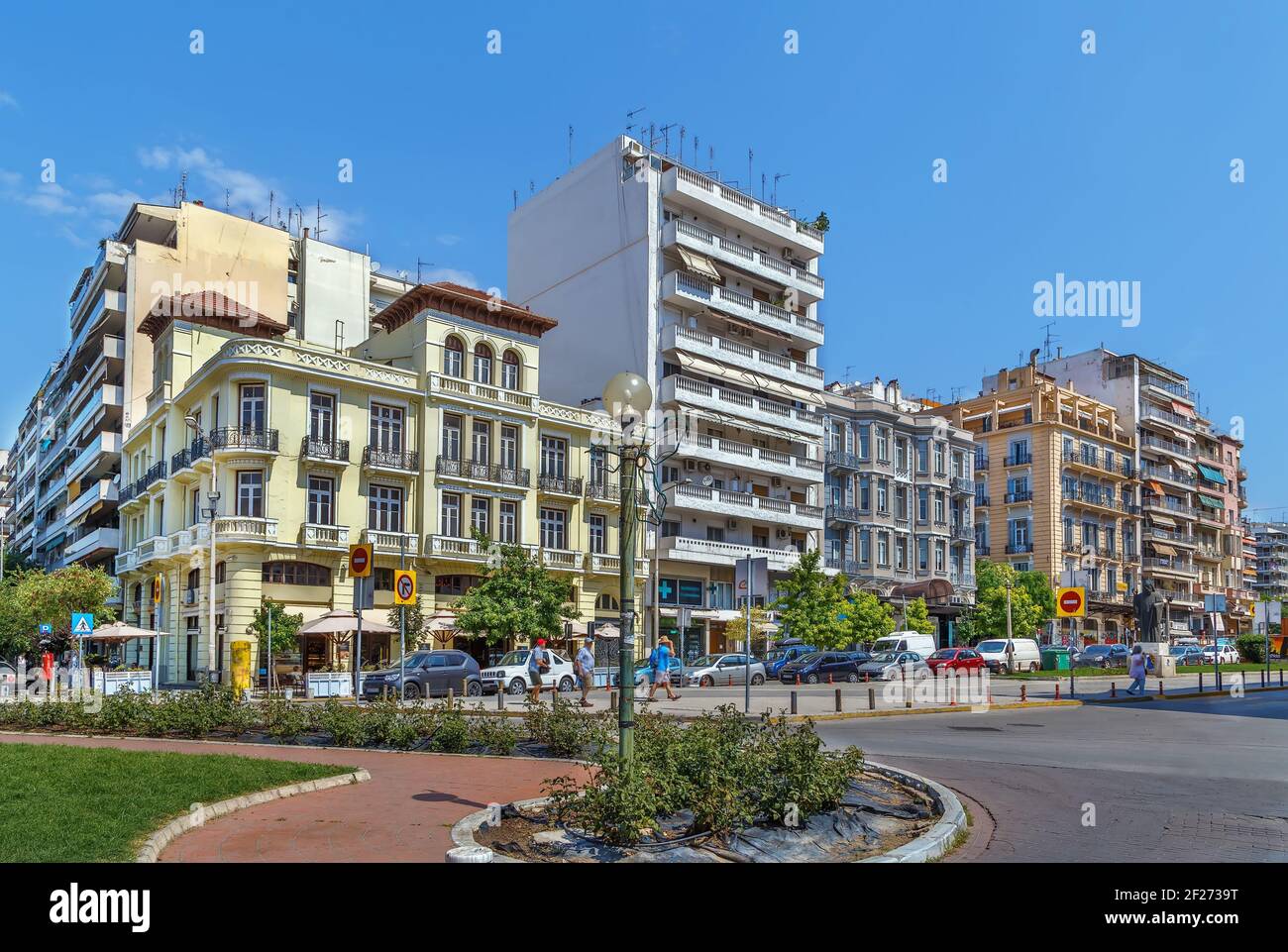 Straße in Thessaloniki, Griechenland Stockfoto