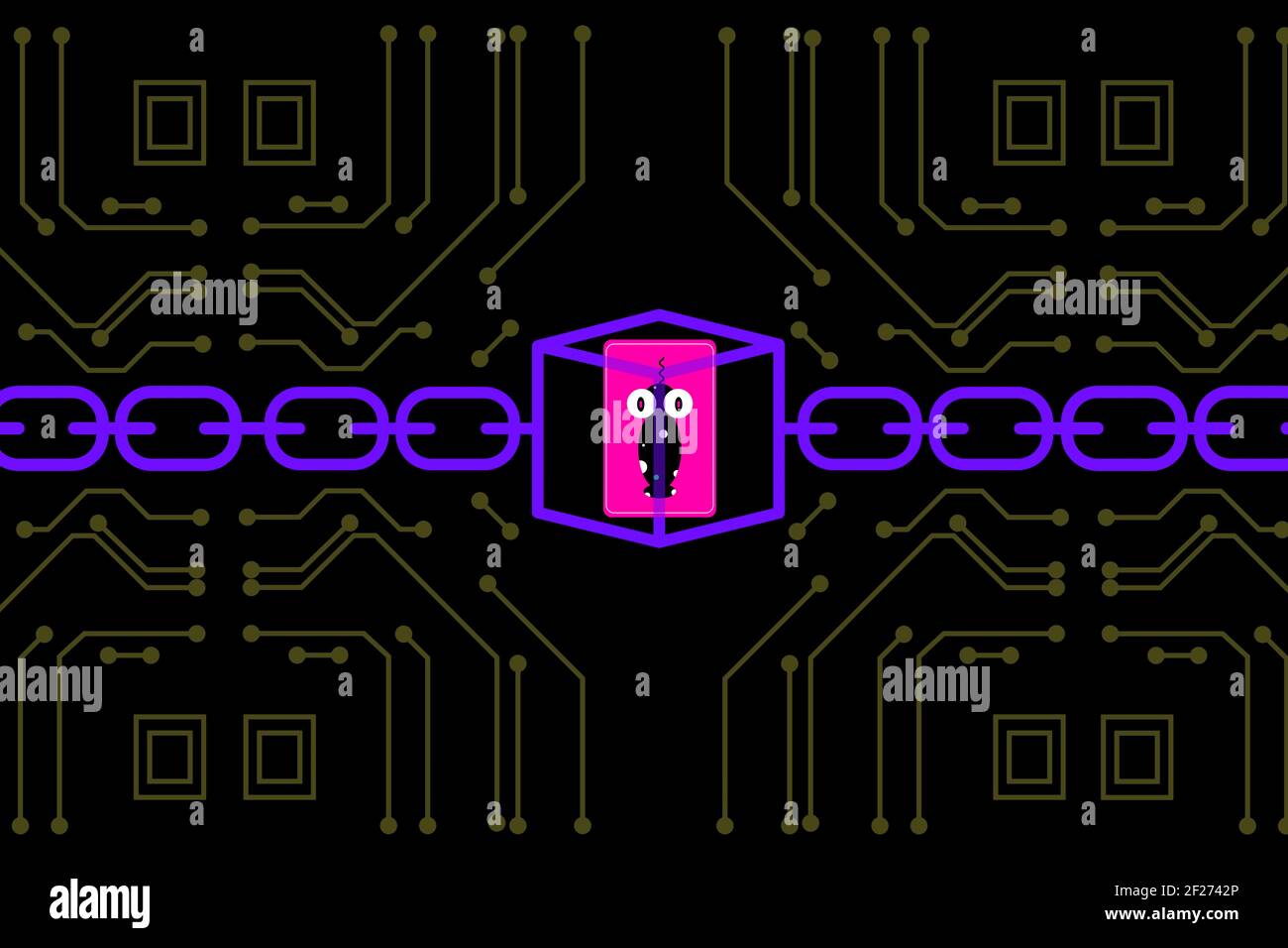 NFT nicht-fungible Token Art und Collectibles Illustration, verwenden Sie Blockchain-Technologie, um einzigartige digitale Objekte für Krypto-Kunst zu erstellen, Krypto-Sammler Stockfoto