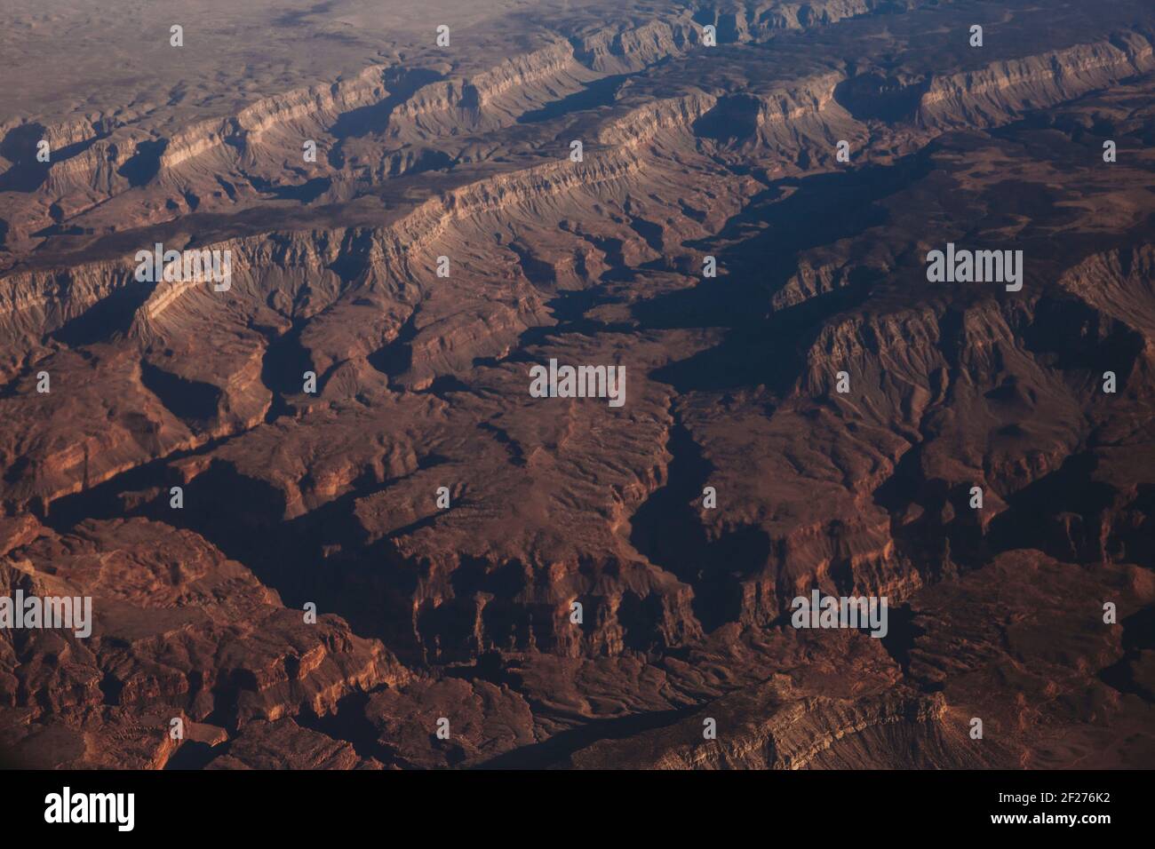 Landschaftsbild des Grand Canyon, Arizona aus der Luft Stockfoto