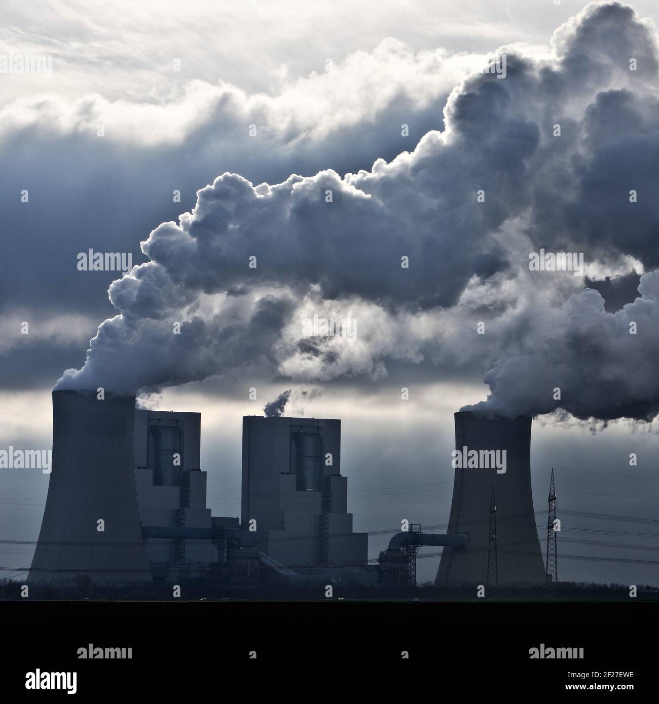 Braunkohlekraftwerk Neurath, das größte Kraftwerk in Deutschland, Grevenbroich, Deutschland, Europa Stockfoto