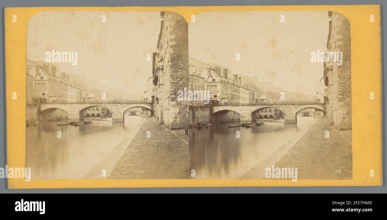 Namur, Sambre und Zitadellbrücke .. Stockfoto