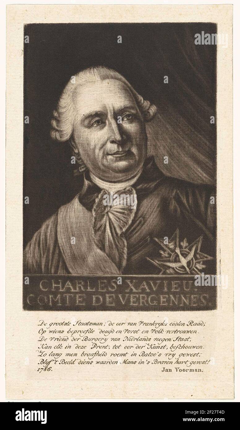 Porträt von Karl Graf von Vergennes .. Stockfoto