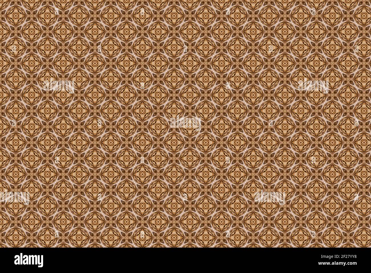 Ein geometrisches Muster Hintergrund mit tan, braun und tan Farben. Stockfoto