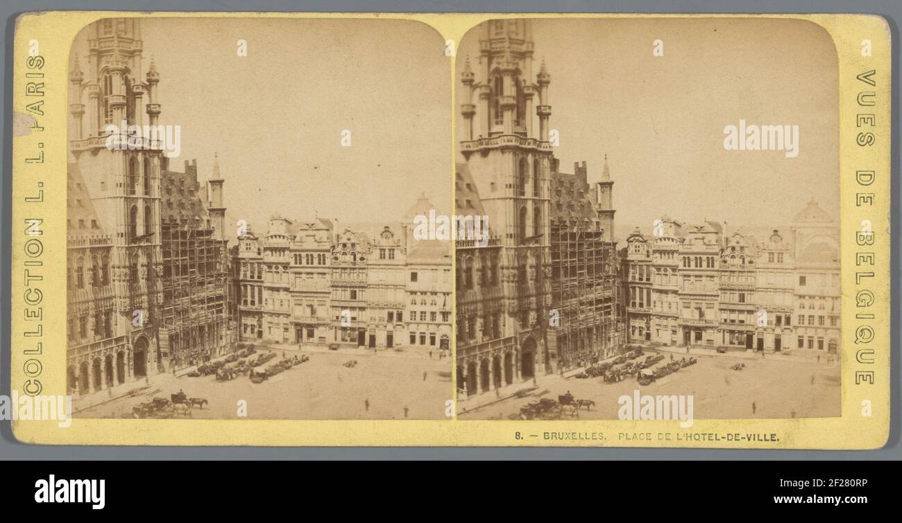 Brüssel. Place de l'Hotel-de-Ville ... Stockfoto