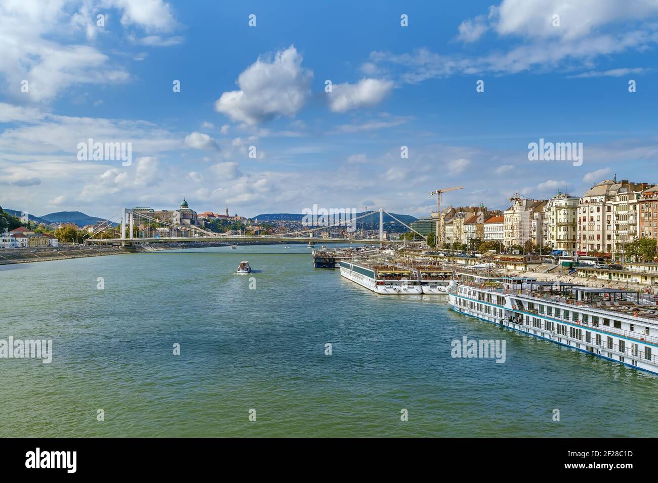 Donau im Stadtzentrum von Budapest, Ungarn Stockfoto