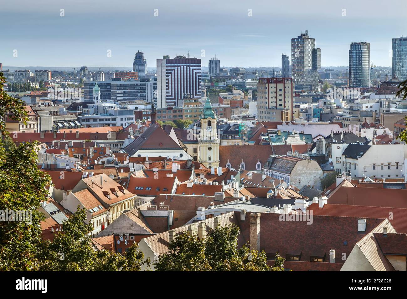 Blick auf Bratislava, Slowakei Stockfoto