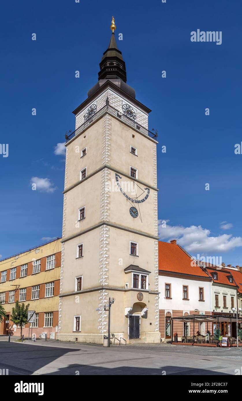 Stadtturm, Trnava, Slowakei Stockfoto