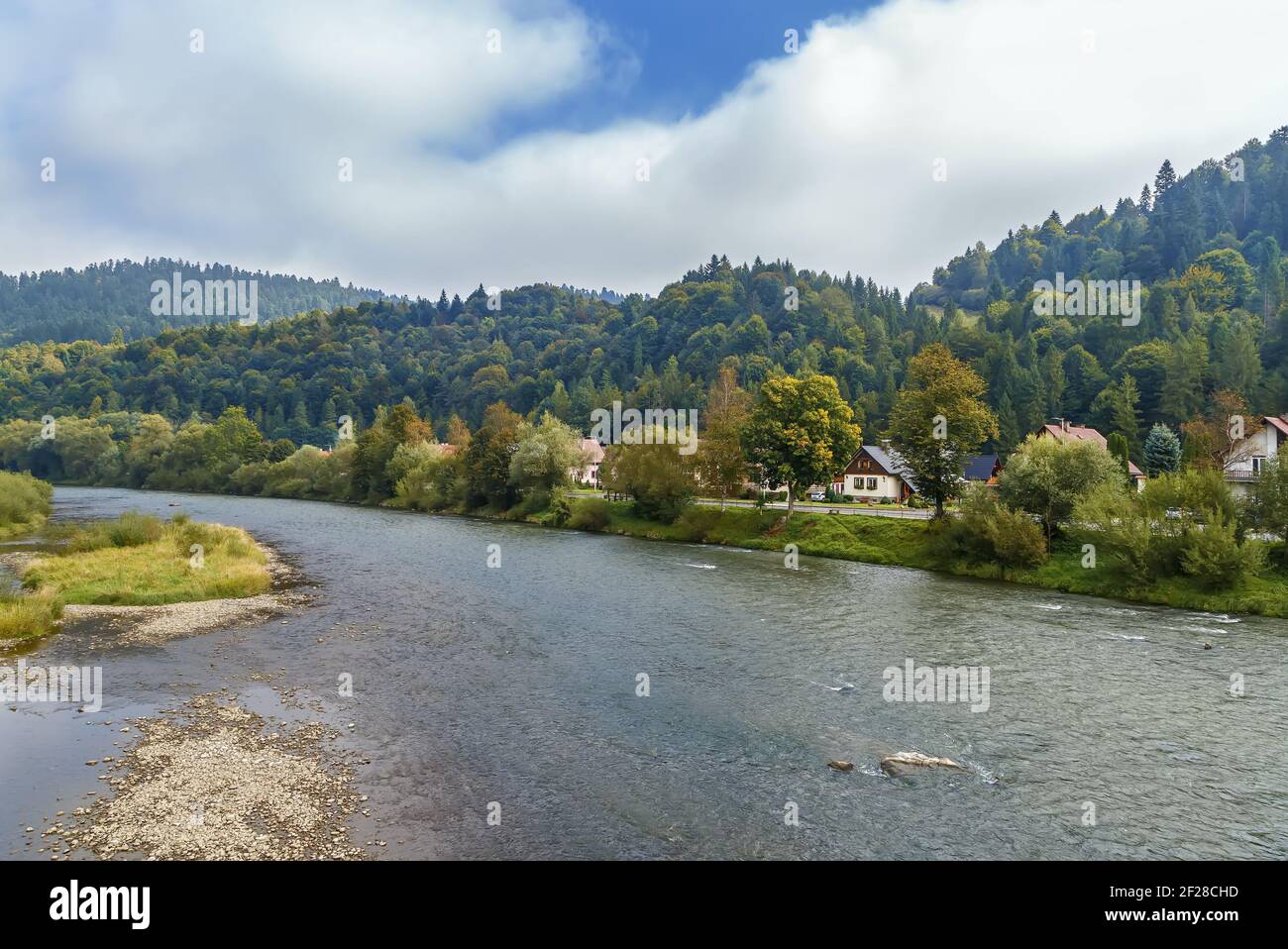 Dunajec River, Slowakei Stockfoto