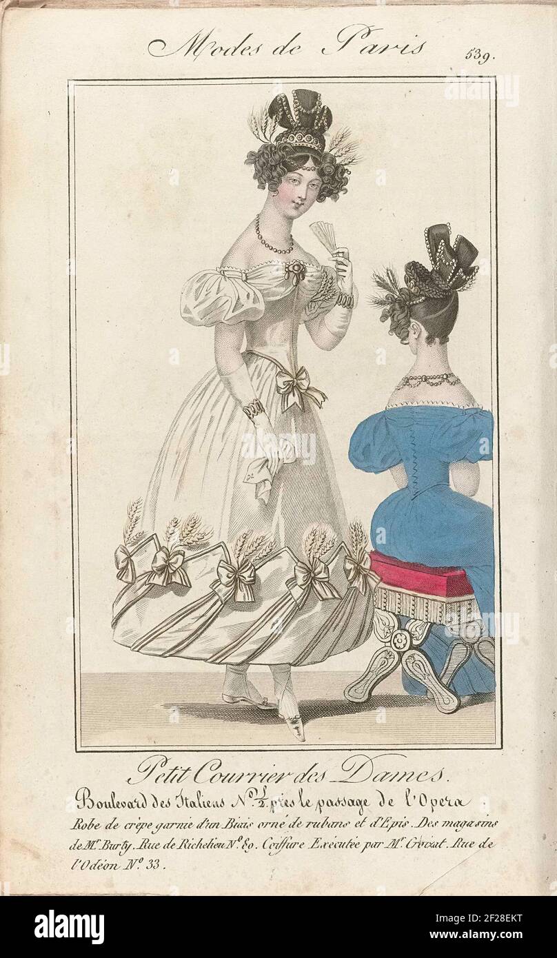 Kleine Damenpost, 1828 (539) .Print aus dem Fashion Magazine Small Ladies Courier (1821-1868). Stockfoto