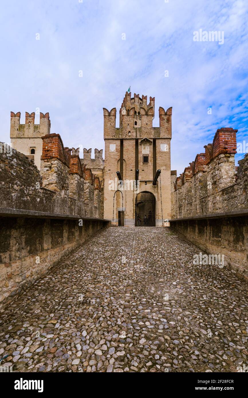 Burg am Gardasee in Sirmione Italien Stockfoto