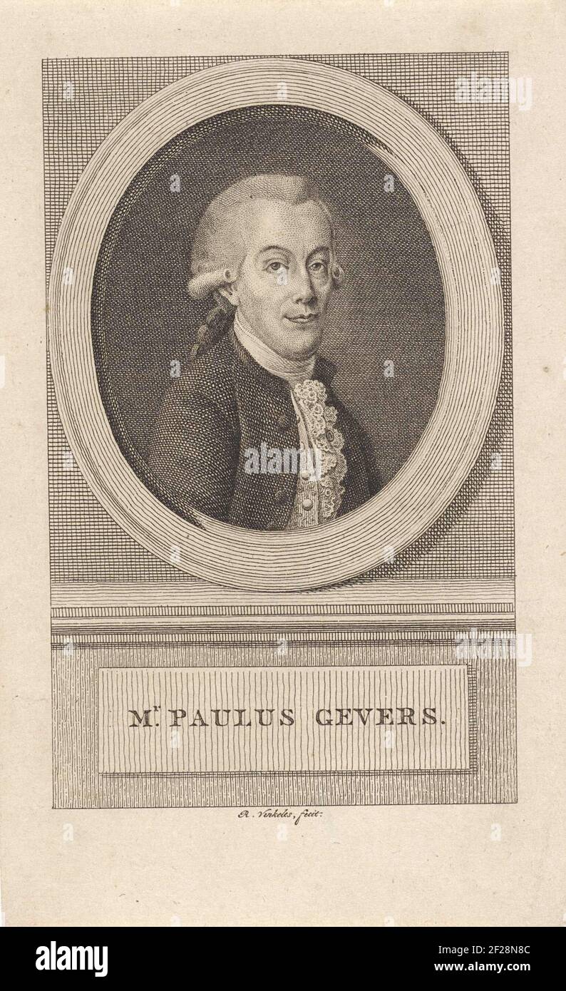 Porträt von Paul's Gevers.Porträt von Paul's Geber, Uninford der West Indian Company. Stockfoto