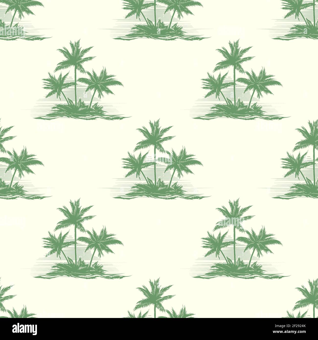 Vintage Blumen oder Sommer nahtlose Muster mit Palmen. Exotische tropische, Landschaft Ruhe, Silhouette Insel, Vektor-Illustration Stock Vektor Vintage Blumen oder Sommer nahtlose Muster mit Palmen. Exotische tropische, Landschaft Ruhe, Silhouette Insel, Vektor-Illustration Stock Vektor