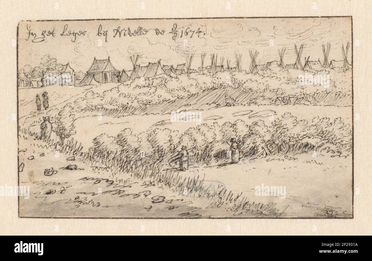 Lager in Nivelles; in der Armee in Nivelle .. Stockfoto