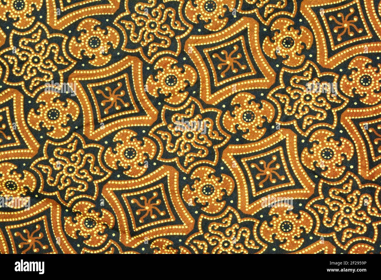 Abstraktes Ornament aus indonesien Traditionelles Tuch Stockfoto