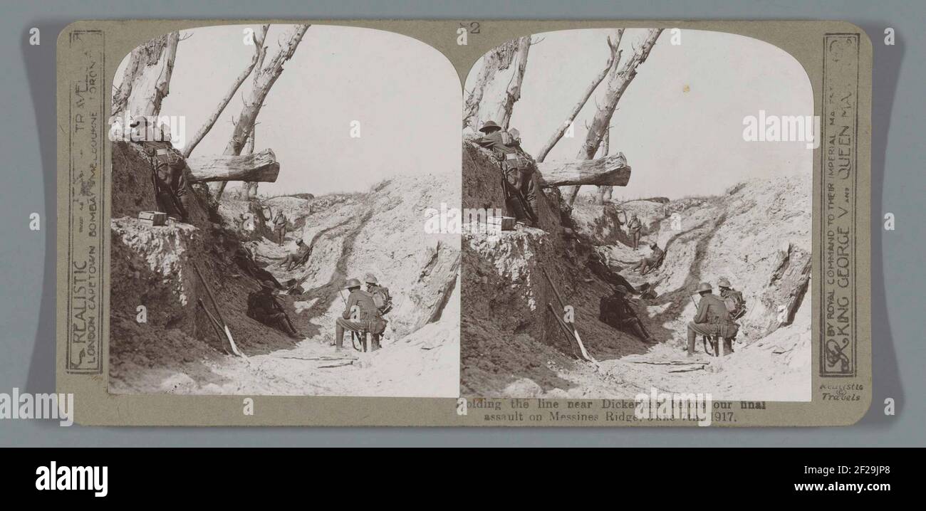 Halten der Linie in der Nähe von Dickebush vor unserem letzten Angriff auf Messines Ridge, 7th. Juni 1917.. Stockfoto