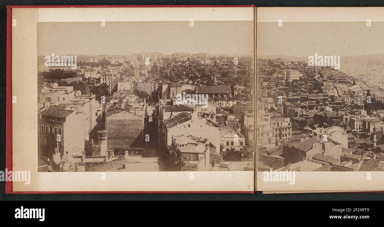 Blick auf einen Stadtteil am Fuße der Galatoren in Istanbul.Teil oder Panorama oder Istanbul und der Bosporus, Foto 1 oder 10. Stockfoto