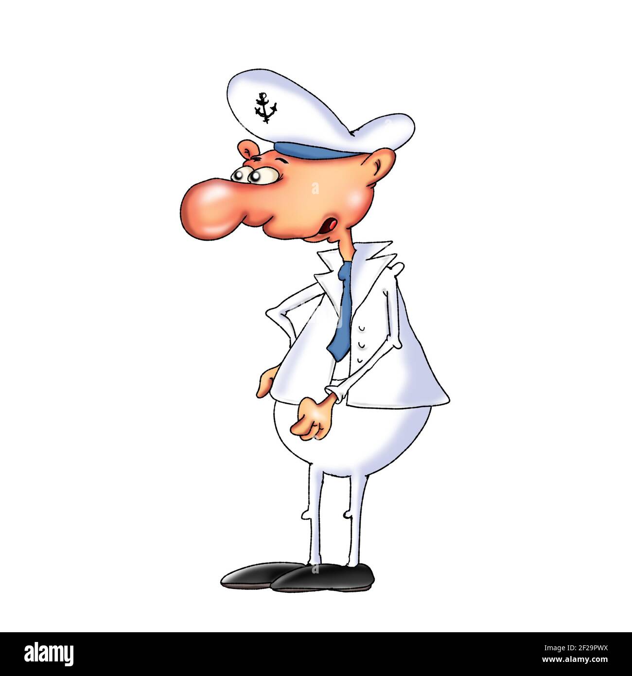 Cartoon lustige Seemann. Abbildung für Design Stockfotografie Alamy