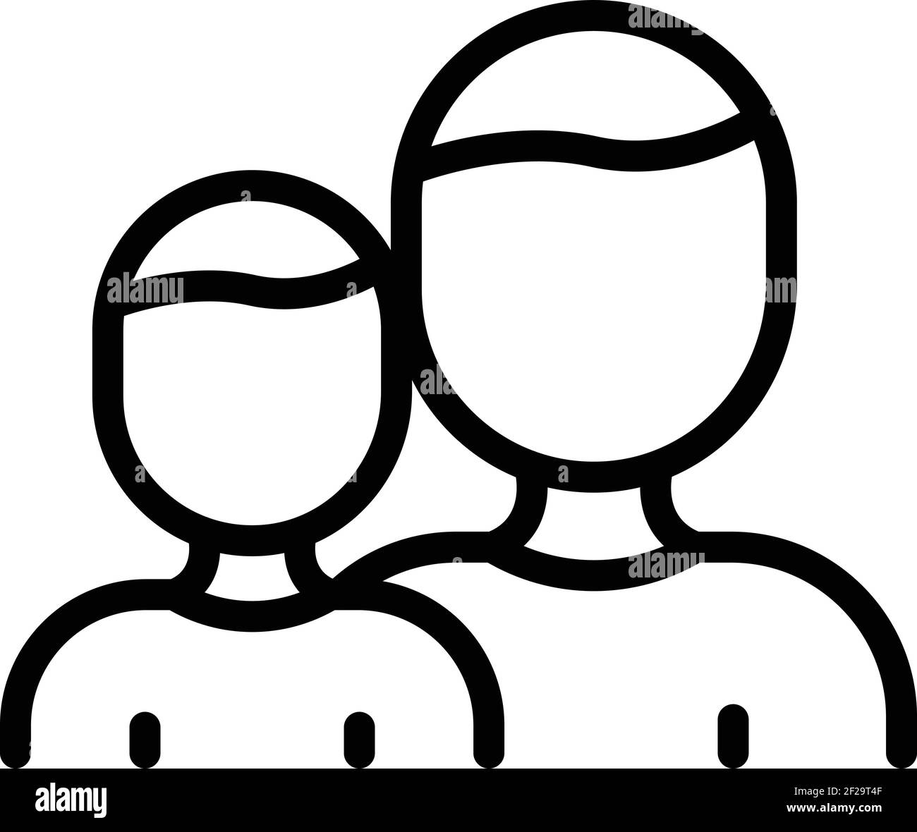 Symbol für öffentliche Zielgruppe. Skizzieren Sie das Vektorsymbol für das öffentliche Zielpublikum für das Web-Design auf weißem Hintergrund Stock Vektor