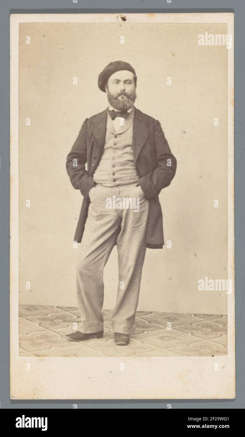 Portrait Mann mit Baskenmütze .. Stockfoto