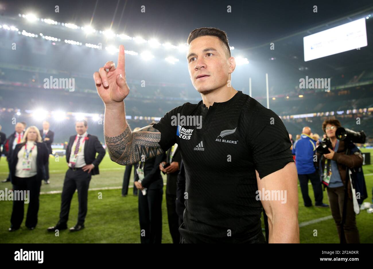 Aktenfoto vom 31-10-2015 von Sonny Bill Williams aus Neuseeland. Ausgabedatum: Donnerstag, 11. März 2021. Stockfoto