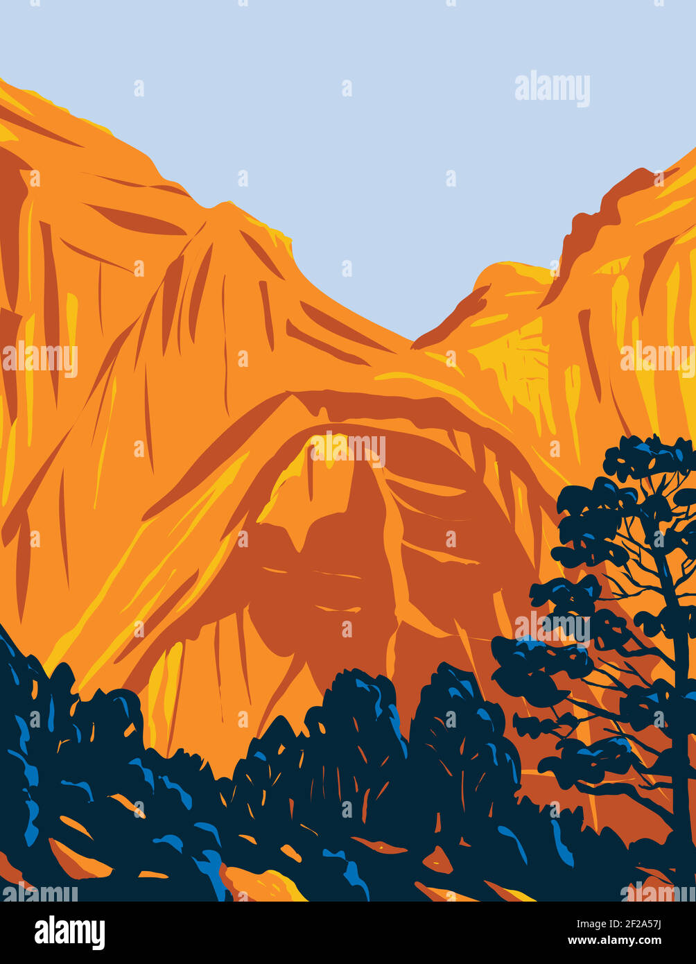 WPA Plakatkunst des El Malpais National Monument befindet Im westlichen New Mexico in der Arbeit Projekt-Verwaltung Stil getan Oder Bundeskunstprojekt sty Stock Vektor