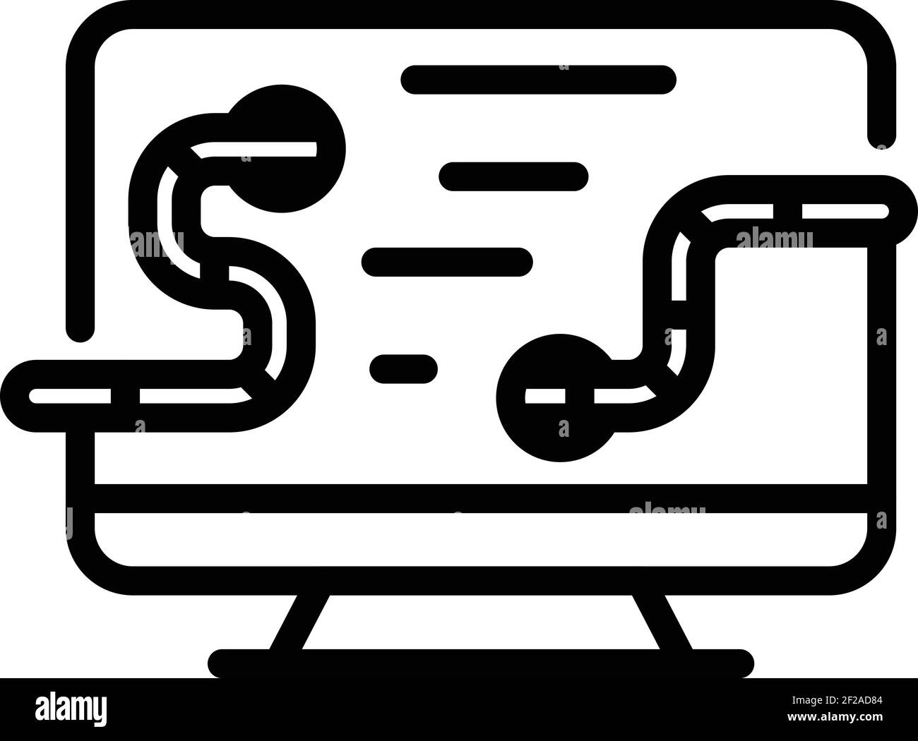 Symbol für Web-Malware. Umriss Web Malware Vektor-Symbol für Web-Design isoliert auf weißem Hintergrund Stock Vektor