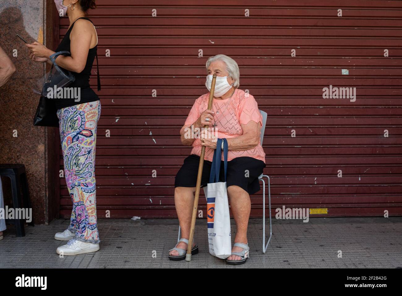 Alejo Manuel Avila/ Le Pictorium - Impfung von Erwachsenen über 80 Jahre - 09/03/2021 - Argentinien / Buenos Aires - durch den Zusammenbruch und Stockfoto